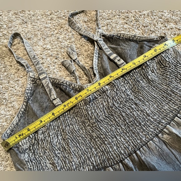 Elegant 🌞 SAKKS gray Lace-Trimmed sundress - Picture 12 of 12